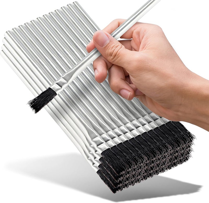 Ram-Pro Acid Brushes - 48 Count 3/8 Inch Horsehair Acid Flux Brushes, Disposable Glue Brushes for Woodworking, Epoxy Brushes for Resin, Great for Crafting, Soldering, in The Home, and School, or Shop - Image 1